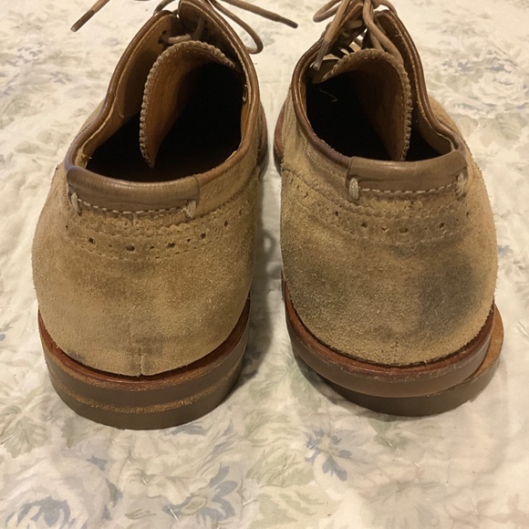 Aquatalia Carson Wingtip Light Brown Tan Suede Oxford Brogue Size 12 $450 - Picture 9 of 11